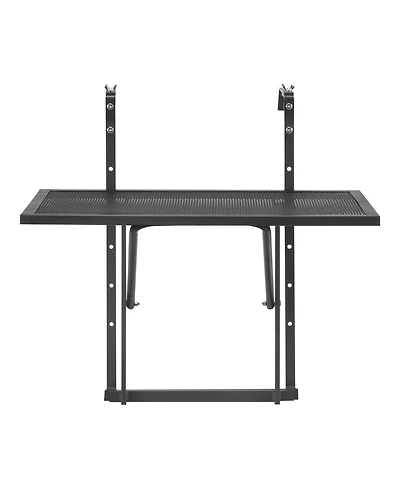 Sugift Adjustable Balcony Hanging Table 19 x 24 in for Patio Deck and Balcony Use