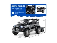 Slickblue 12V Kids Ride-On Utv with Detachable Trailer, Battery Powered