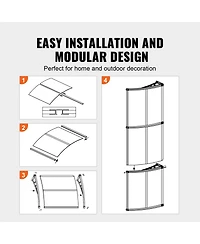 Sugift Window Door Awning Canopy with Uv and Rain Protection for Entry Doors