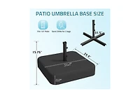 Aecojoy Patio Umbrella Base, 220 lbs Heavy Duty Sand Filled Weighted Umbrella Stand with 2 Sandbags