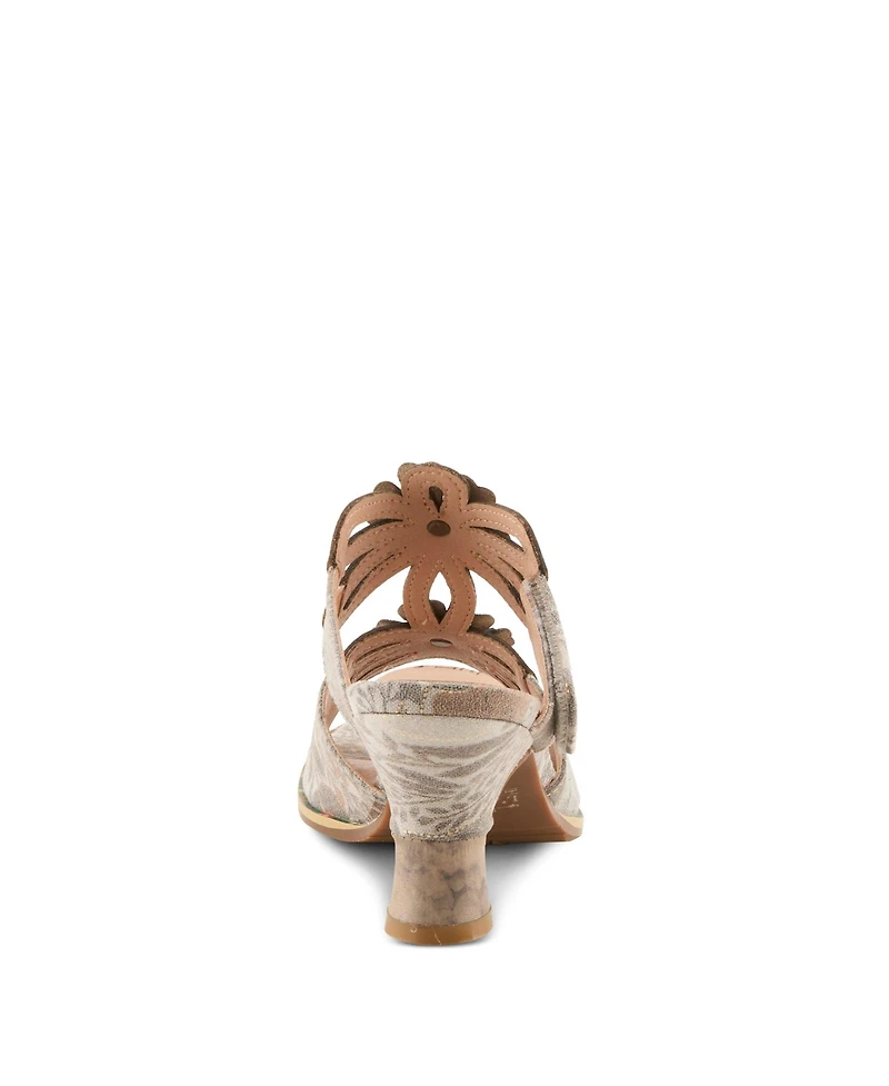 L'Artiste Women's Alania-Garden Slide with Leather Upper