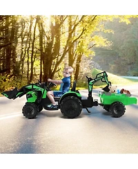 12V 3 1 Kids Ride On Excavator with Shovel Bucket and Music