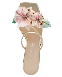 Betsey Johnson Women's Wells Floral Slide Dress Sandals