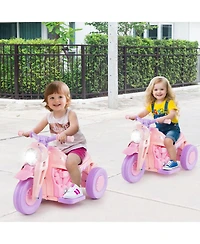 Slickblue Kids Electric Ride On Motorcycle with Bubble Maker Music
