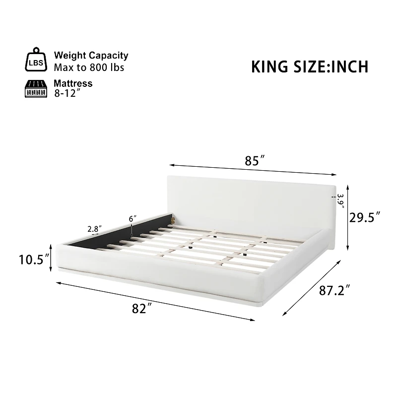 Streamdale Furniture King Upholstered Bed
