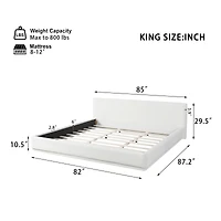 Streamdale Furniture King Upholstered Bed