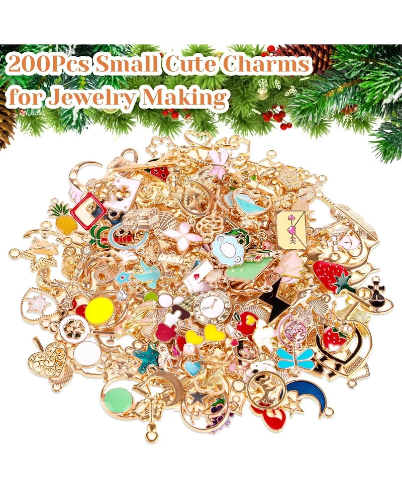 Gnuadz 200pcs Metal Charms Diy Jewelry Making Earring Bangle Necklace Bracelet Craft