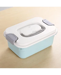 Gnuadz 6-pack Stackable Latch Storage Box with Handle 2.1 qt