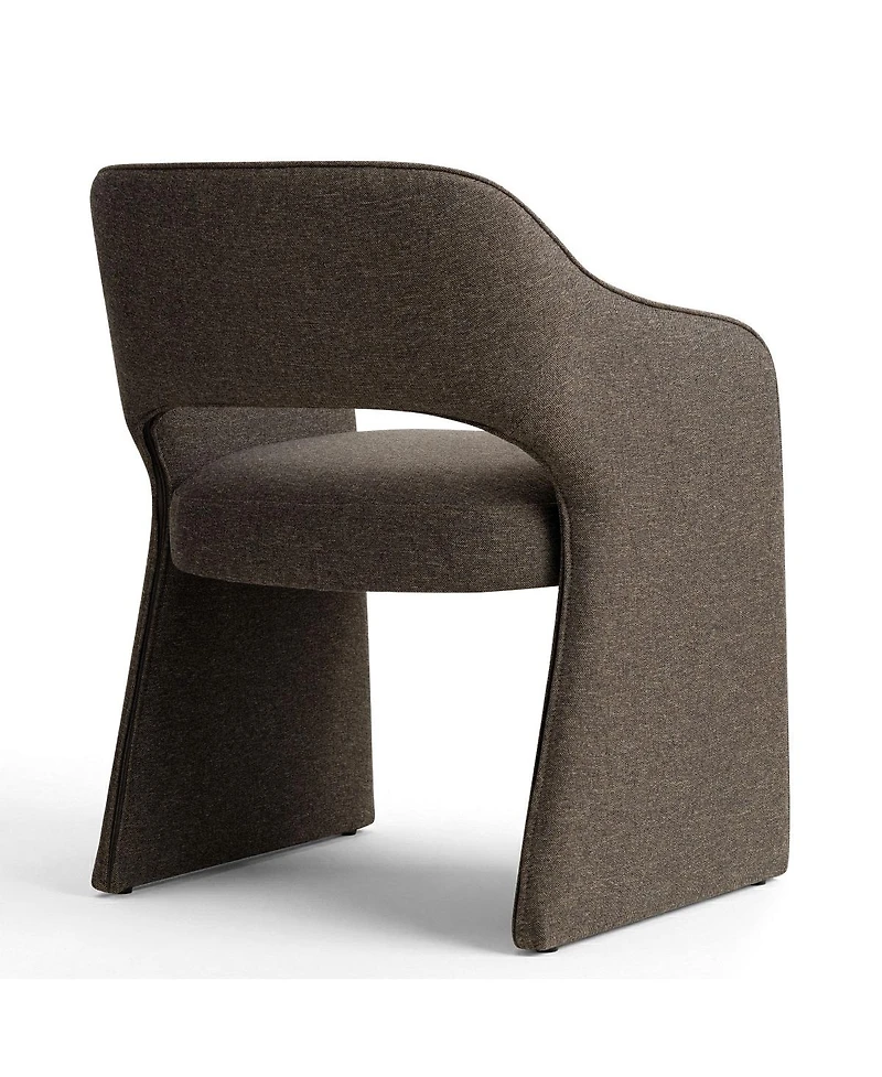 Maison Boucle Set of 2 Dining Chairs, 19-Inch Upholstered Armchairs