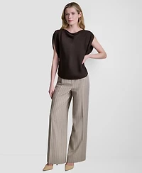 Dkny Women's Flutter-Sleeve Cowl Neck Blouse