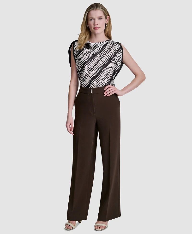 Dkny Women's Mid-Rise Straight-Fit Trouser Pants