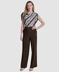 Dkny Women's Mid-Rise Straight-Fit Trouser Pants