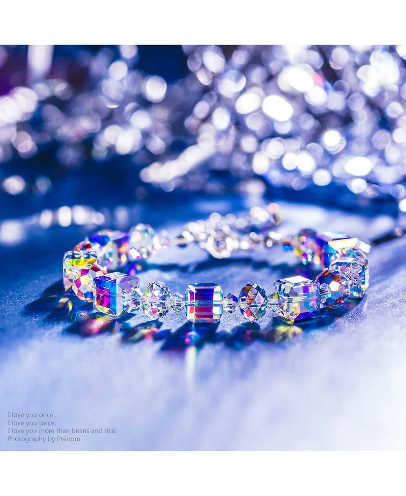 Gnuadz Sterling Crystal Bracelet Gift Box for Her 7"and 2"