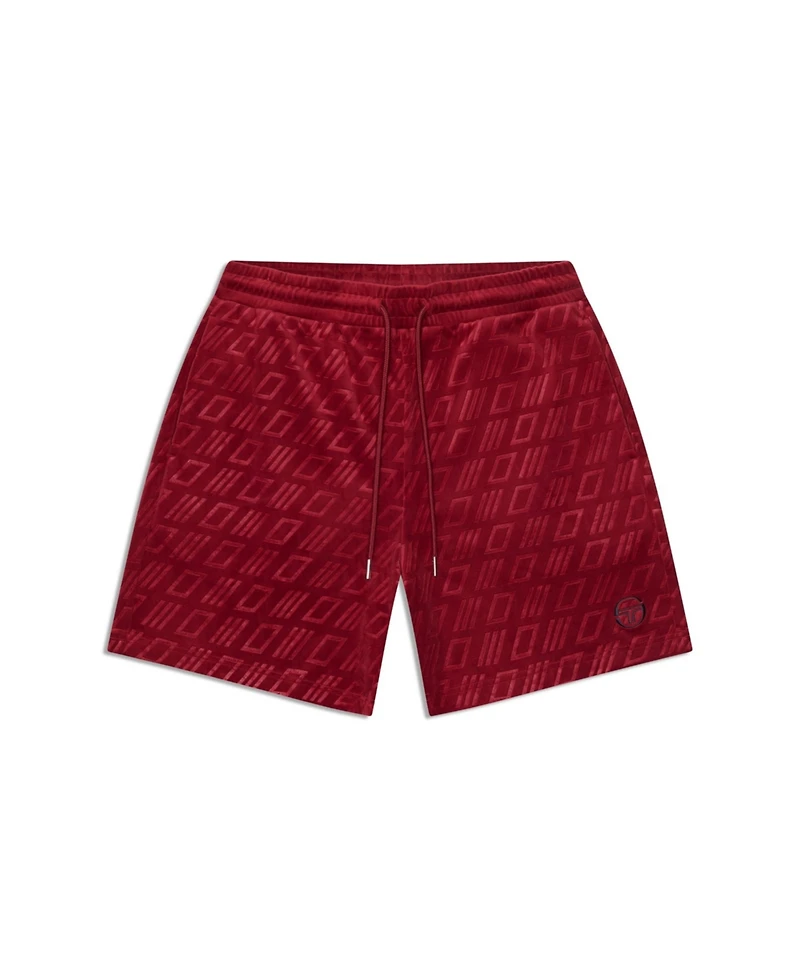 Sergio Tacchini Men's Bandiera Debossed Velour Short