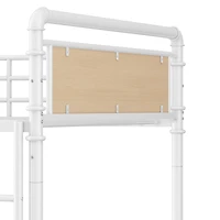 Streamdale Furniture Metal Twin Xl Bunk Bed with Guard Rails