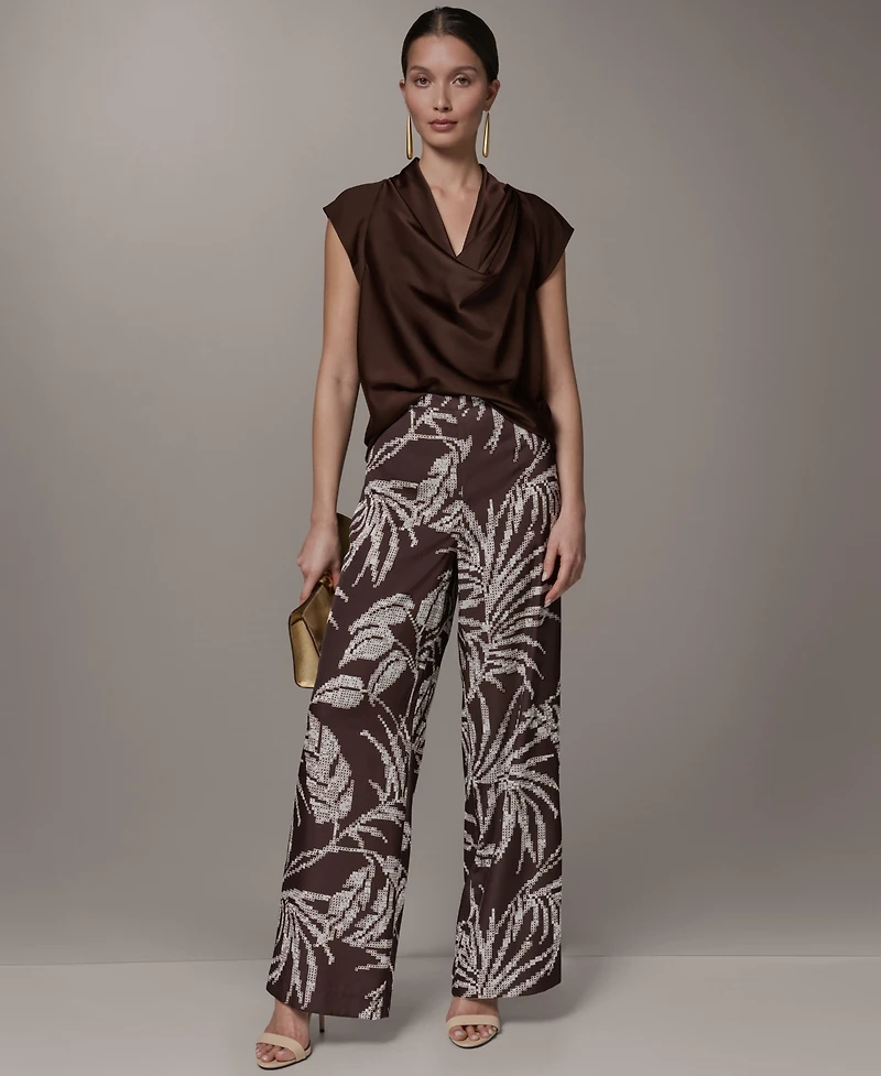 Donna Karan New York Women's Printed Mid Rise Pants