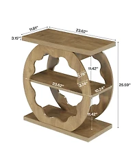 Tribesigns End Table for Living Room, Side Table with Storage, 3-Tier Couch End Table Narrow Nightstand