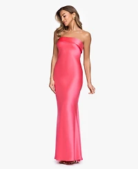 Xscape Women's Strapless Sleeveless Polyester Gown