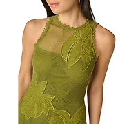 Adrianna Women's Sleeveless Halter Neck Cotton Mini Dress