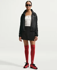 Nike Women's Loose Fit Zipper Front Mock Neck Polyester Jacket
