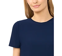 CeCe Women's Short-Sleeve Crewneck Mini Dress