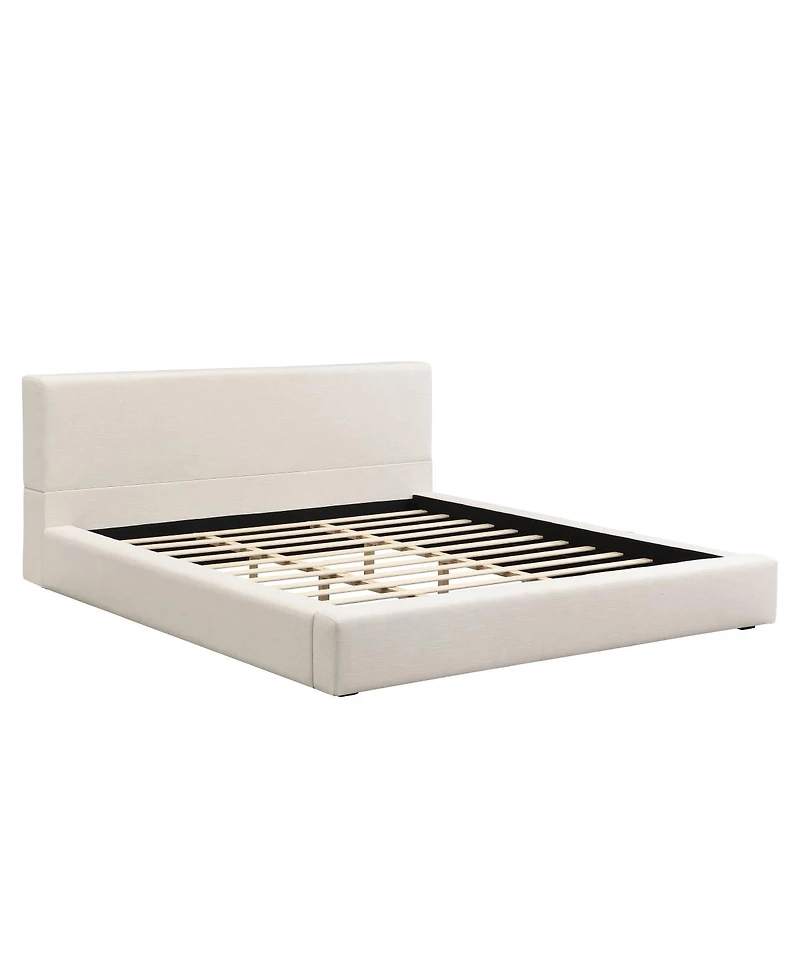Streamdale Furniture King Upholstered Bed Frame, Linen