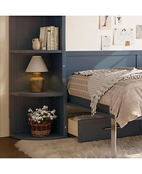 Streamdale Furniture Murphy Bed w/Shelf, Cabinets, Drawers, Office Space Saver