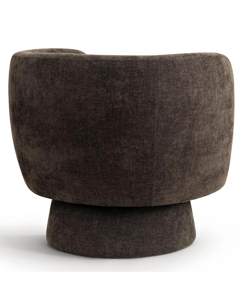 Maison Boucle 31 Wide Swivel Barrel Accent Chair, 360degree(s) Upholstered Armchair, 1 Pc