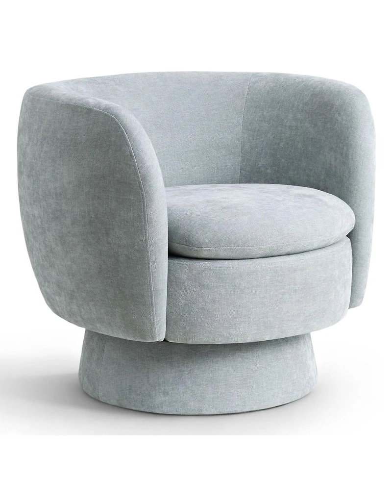 Maison Boucle 31 Wide Swivel Barrel Accent Chair, 360degree(s) Upholstered Armchair, 1 Pc
