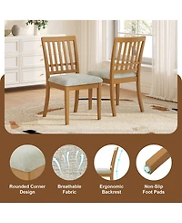 Rainsken Dining Chairs Set of 2, Modern Scandinavian Kitchen Chair