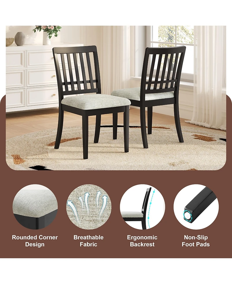 Rainsken Modern Scandinavian Dining Chairs Set of 2