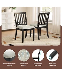 Rainsken Modern Scandinavian Dining Chairs Set of 2