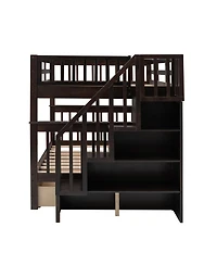 Streamdale Furniture Full Bunk Bed Drawer and Storage
