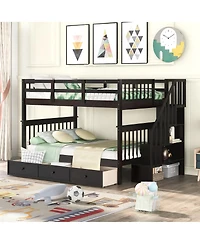 Streamdale Furniture Full Bunk Bed Drawer and Storage