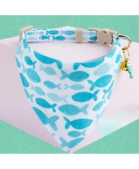 Aronkl 2 Pack Cat Collar Set with Bow Tie Bandana Breakaway Safety Bell Adjustable