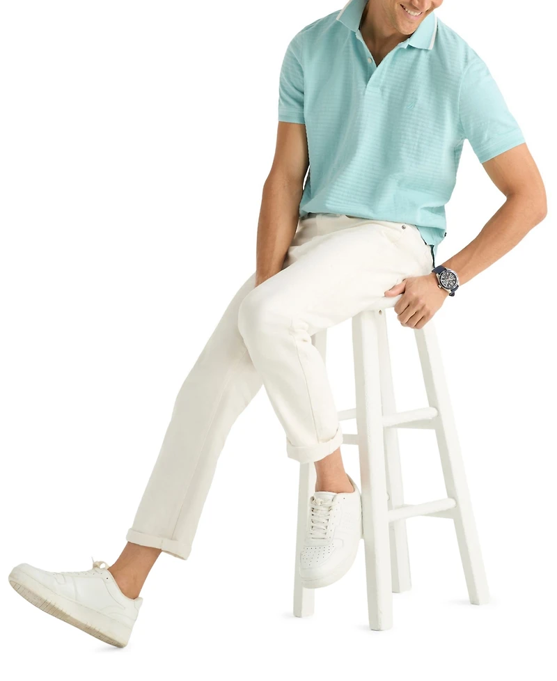 Nautica Men's Short-Sleeve Jacquard Polo Shirt