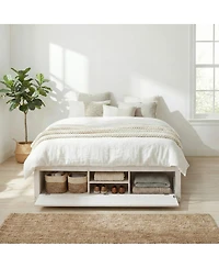 Streamdale Furniture Platform Bed w/ 4 Drawers and Lift Storage, No Headboard