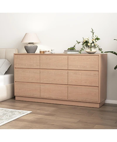 Streamdale Furniture 9 Drawer Wood Dresser/Tv Stand