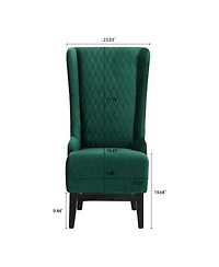 Streamdale Furniture Velvet High-Back Accent Chair