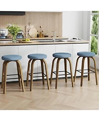 Streamdale Furniture Fabric Swivel Bar Stools Set of 2