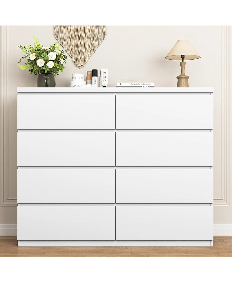 Streamdale Furniture 8-Drawer Wood Dresser/Chest for Bedroom and Living Room