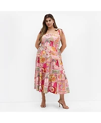 City Chic Women's Elessia Print Midi Dress