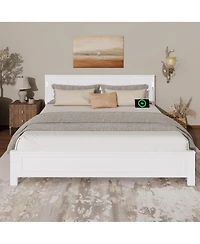 Streamdale Furniture King Led Bed w/ Usb