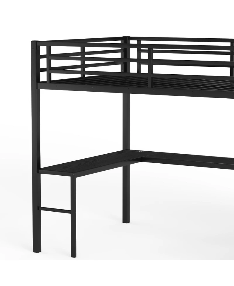 Streamdale Furniture Xl Loft Bed w/Desk, Wardrobe, Usb, Led