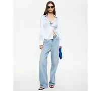 Lioness Women's Diamante Straight Cotton Jeans