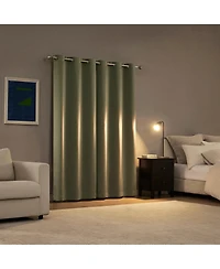 Sun Zero Sheridan Magnetic Closure Blackout Grommet Curtain Panel Pair