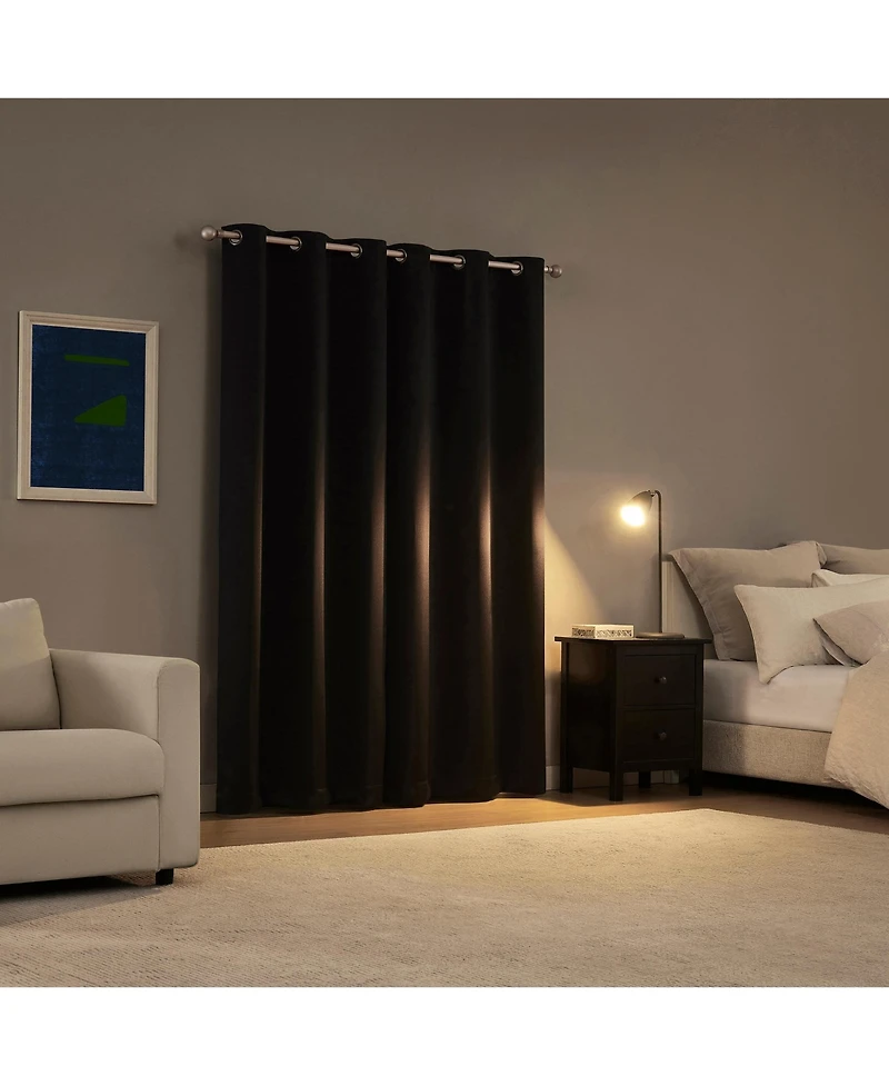 Sun Zero Sheridan Magnetic Closure Blackout Grommet Curtain Panel Pair