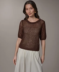 Donna Karan Weekend Women's Crewneck Short-Sleeve Sweater