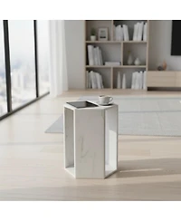 Streamdale Furniture Premium Honed Marble Hexagon Accent Table