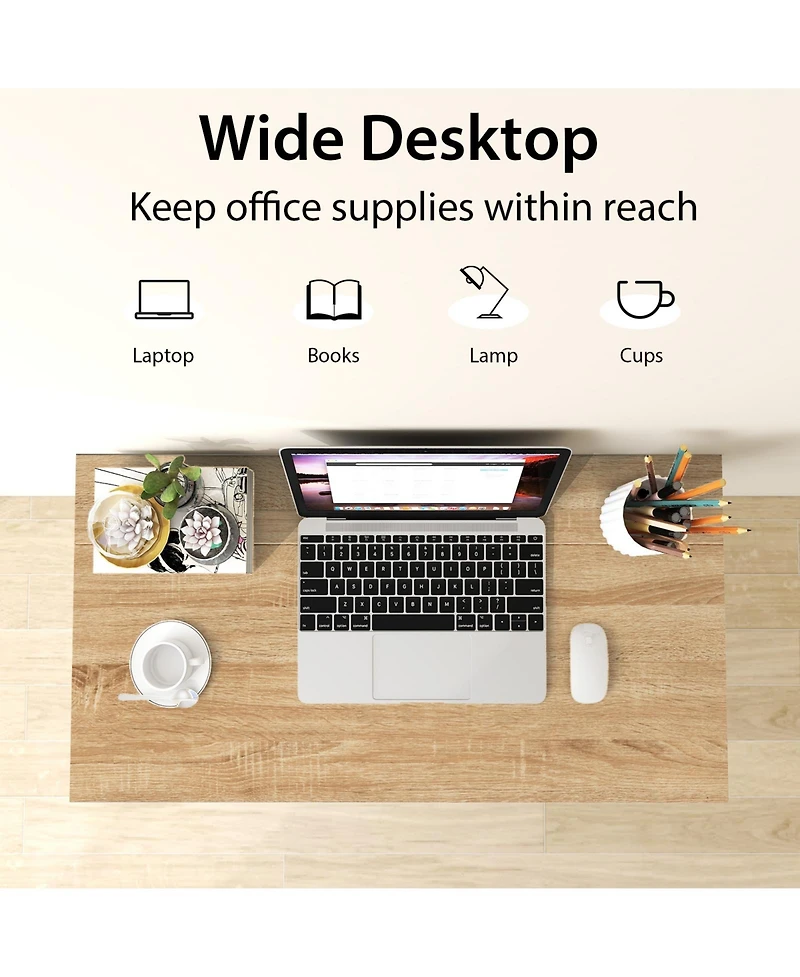 Sugift Space-saving Folding Computer Desk for Home Office